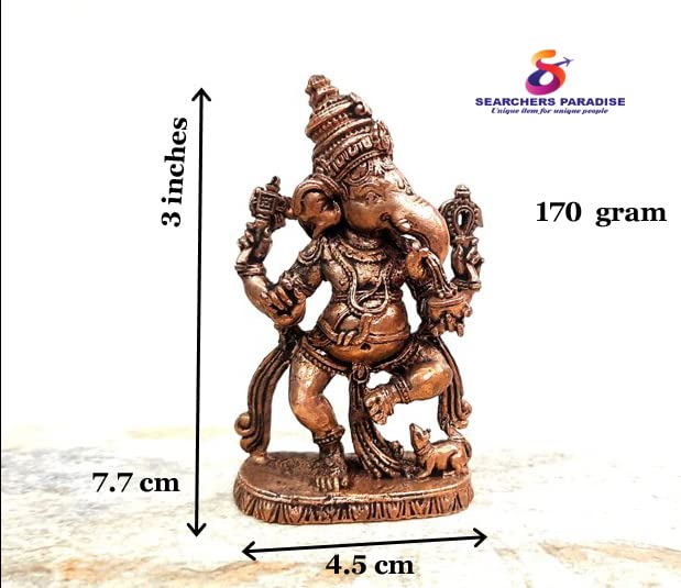 Image of Ganesh Murti Copper Bhagwan Ji - 7.7 cm - Pack of 1