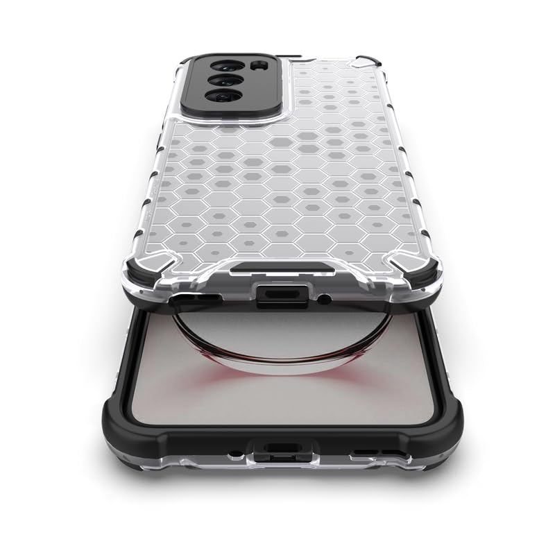 Image of Plastic Bumper Back Case Cover for Oppo Reno 12 Pro 5G (Transparent)