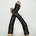 Long Sequins Lace Fingerless Gloves, Fashion Sparkly Gloves, Sequins Reflective Glove, For Women And Girls Glitter Rave, Party Costume, Performances, Birthday Party, Wedding Party, Dress-Up Party, Etc