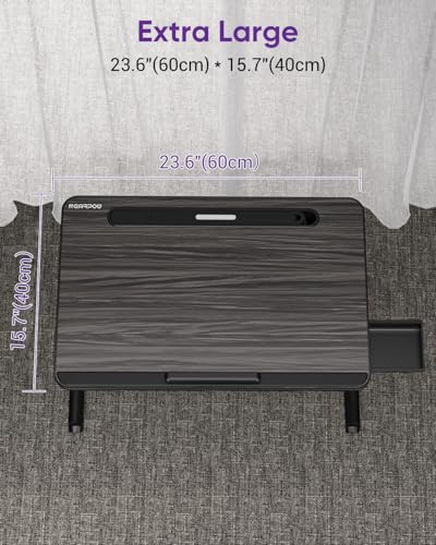 Image of NEARPOW Laptop Bed Tray Desk with LED Desk Lamp, Foldable Couch Bed Table