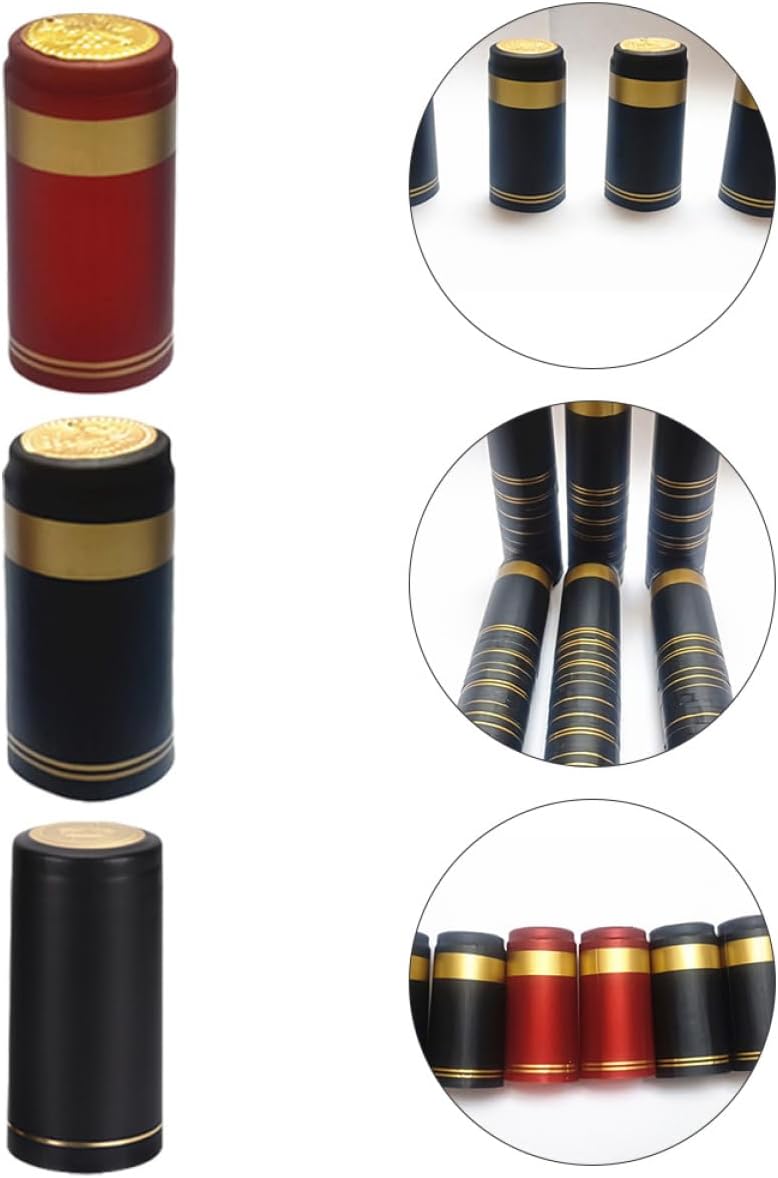 Wine Bottle Heat Shrink Seal Caps, 150Pcs Plastic Homebrew Cover