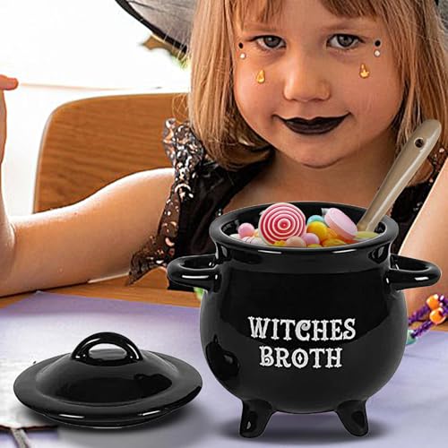 Olla decorativa de cerámica para estofado con acabado negro mate 4