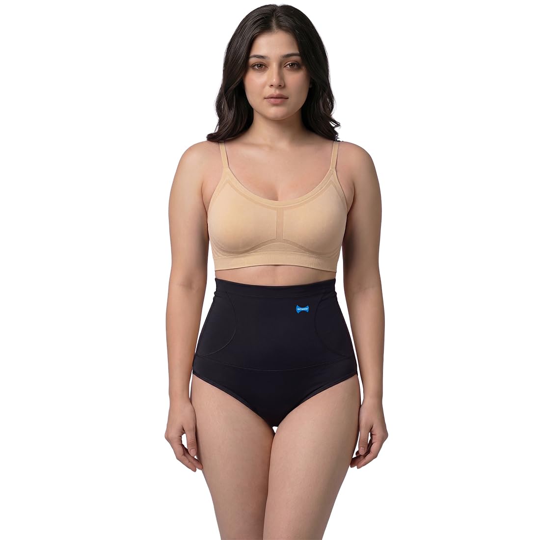 Women Blended High Waist Mini Corset Shapewear Panty-image-5