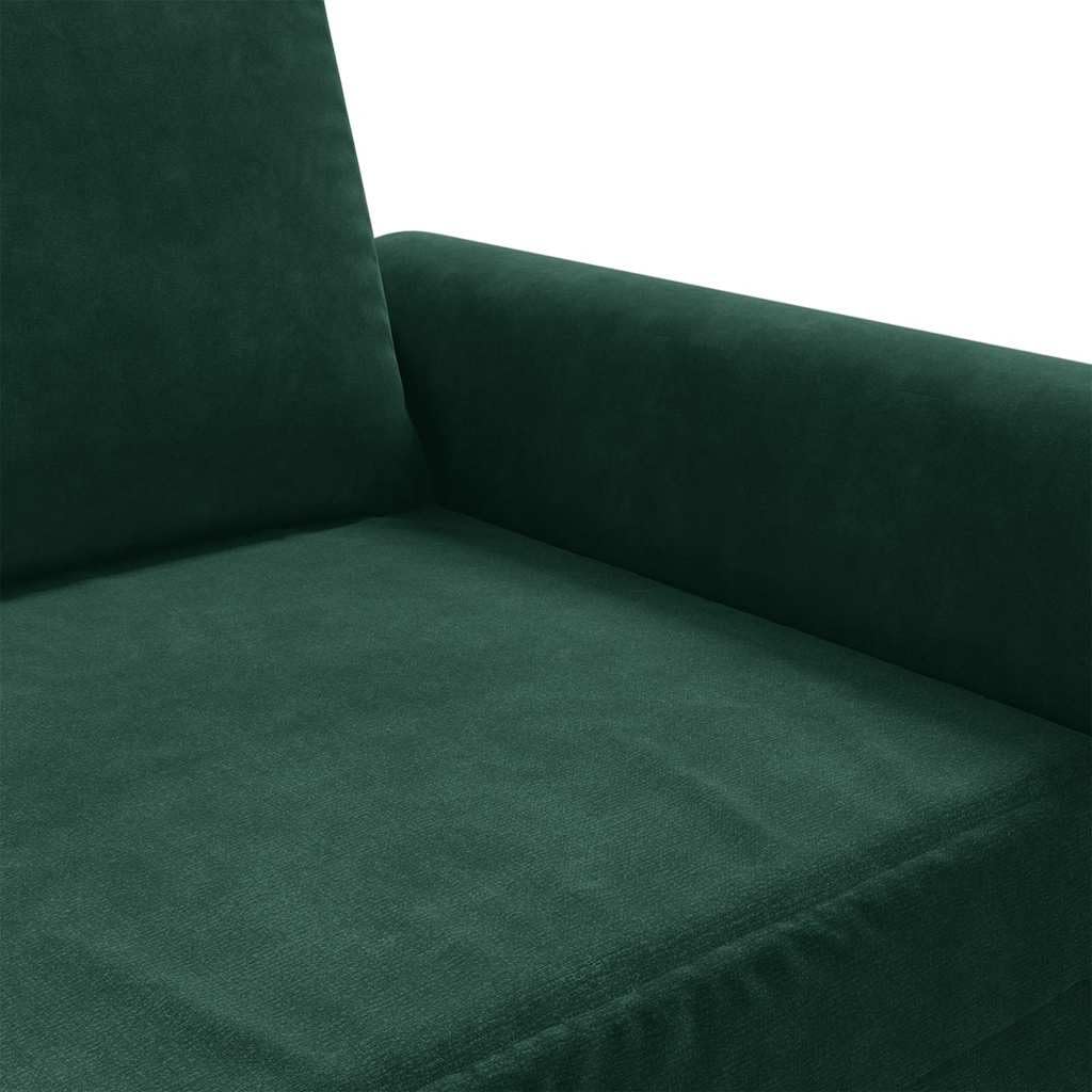 Générique Divano a 2 posti in velluto verde scuro 140 cm, divano moderno con struttura in metallo resistente, seduta comoda imbottita per soggiorno