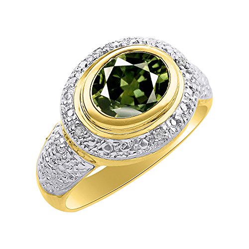 Bague saphir vert et diamant en argent, le cadeau de naissance idéal