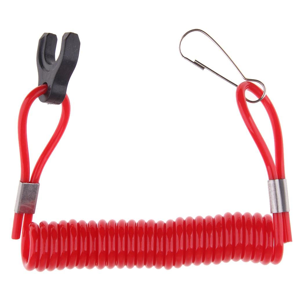 Cordon D'arrêt Tohatsu – Lanyard Kill Switch, ABS Rouge, étanche, Extensible, Avec Crochet Pivotant, Pour Moteur Hors-bord