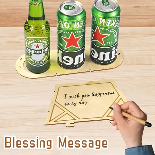 SI SEN Botellero Madera Tanques, Regalos Originales para Hombre, botellero, Regalos de Madera, Pequeño, Cumpleaños Hombre y Amantes de la Cerveza - imagen 4