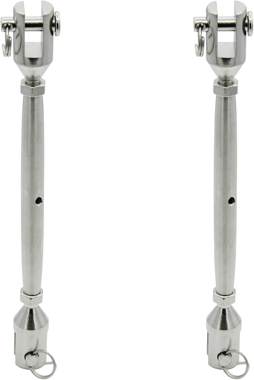 Vinland Marine Turnbuckle Ø1/5"~3/8" (M5~M10), 316 Stainless Steel Sailboat Hardware, Heavy Duty Sailboat Rigging, Jaw and Jaw Turnbuckles for Cables Wire, turnbuckle 1/4 turnbuckle tensioner