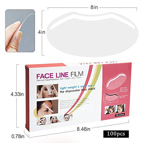 100 PCS Microblading Permanent Makeup Shower Face Shields Visors, Disposable Face Shields Masks for Hairspray Salon Supplies and Eyelash Extensions Eye Eyelid Surgery Aftercare