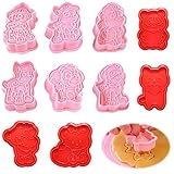 Calidad Premium: Moldes galletas hecho de plástico de grado alimenticio, duradero y resistente, no tóxico y sin olor, seguro y de larga duración. Sin bordes ni bordes afilados, tanto adultos como niños son fáciles de usar.
