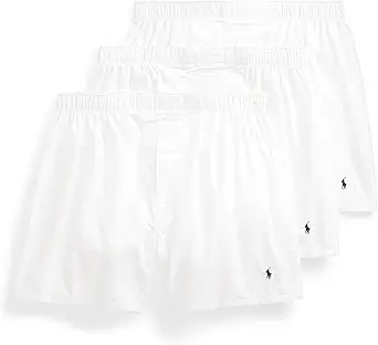 POLO Ralph Lauren Men's Classic Fit Cotton Woven Boxers 3-Pack