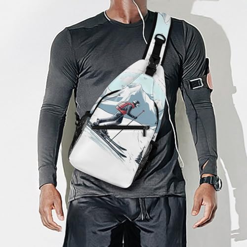 Mochila Deportiva Tipo Sling Bag Blanca miniatura 7