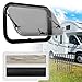 Ventana de empuje para caravana, ventana de caravana, vidrio acrílico, ventana con bisagras de repuesto con pantalla, caravana, autocaravana, ventana de salida externa para reemplazar,550X500mm