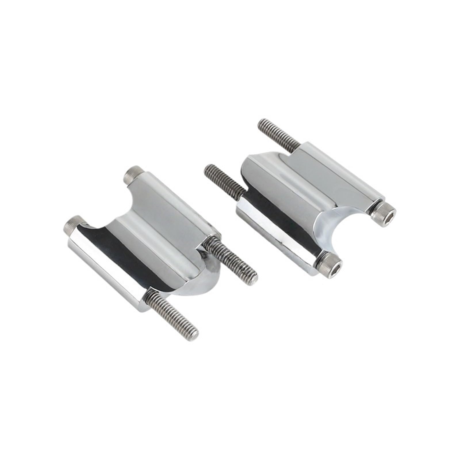 VNSMM 1" Handlebar Riser 2" Riser Block Fit For Harley Sportster XL 883 1200 XL48 XL883 2010-22 25mm Bar Clamp Bolt Risers(Chrome)