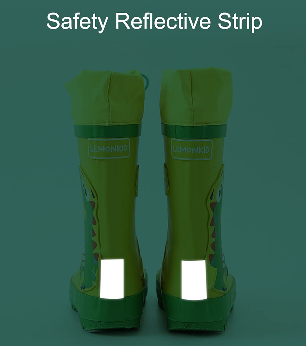 Botas de Agua Niña Niño Estampado de Unicornio Dinosaurio Conejito Tiburón Impermeables Zapatos de Lluvia con Cordones
