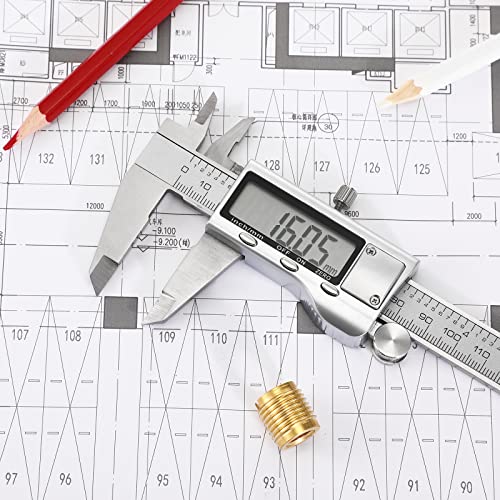 image for Simhevn Digital Caliper Measuring Tool, Stainless Steel Vernier Calipe