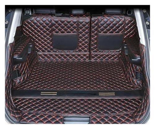 トランクマット に適合する エクストレイル EV エクストレイル Eパワー に適合する ローグ T33 2025 防水マットライナー カーゴトランクトレイ カーペット ラゲッジパッド 車内滑り止めマット(Full Black Red)