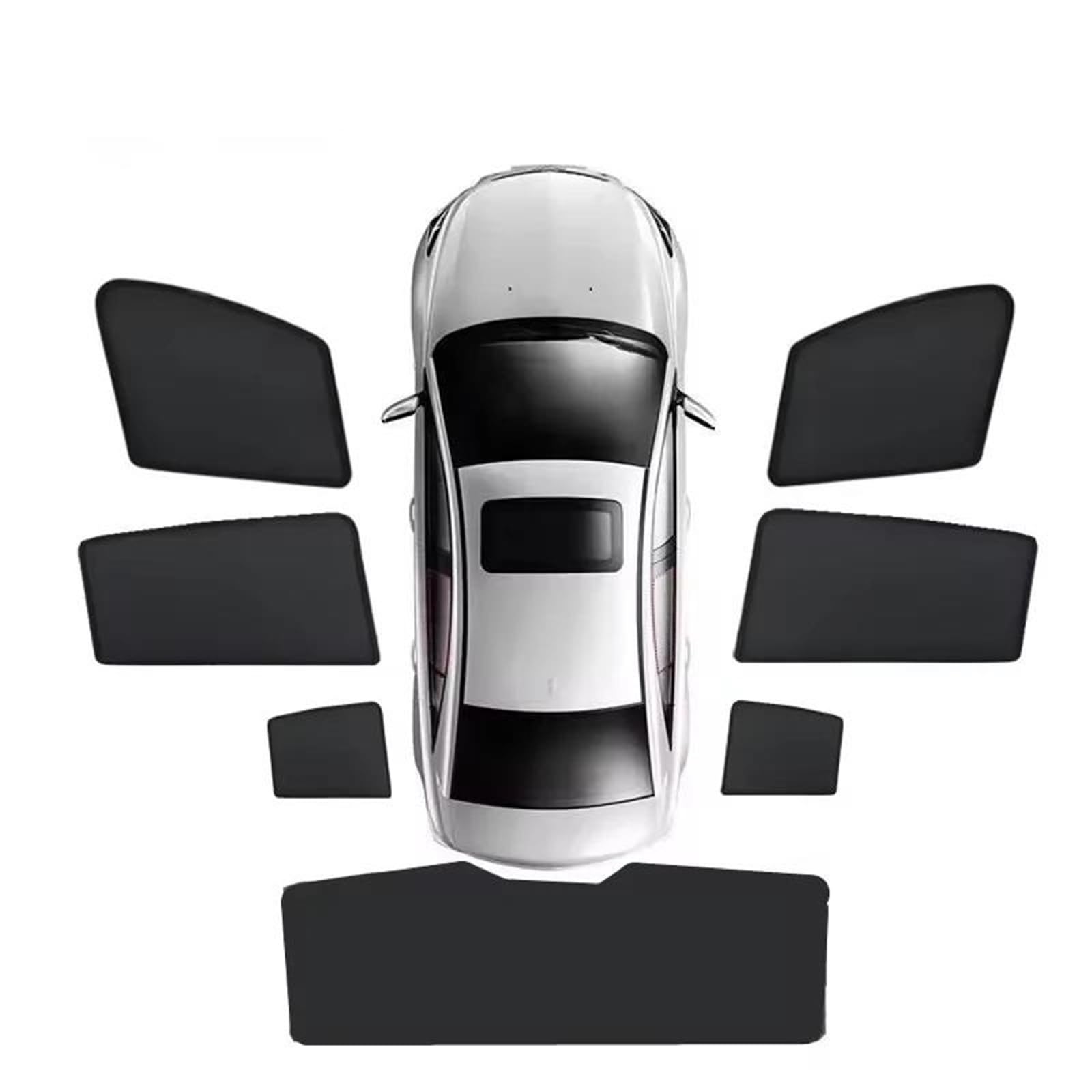 Para Jeep Para Grand Para Cherokee WK2 2011-2022, Parasol Malla Accesorios Para Cortinas Parabrisas Parasol Coche Magnético(7PCS Set)