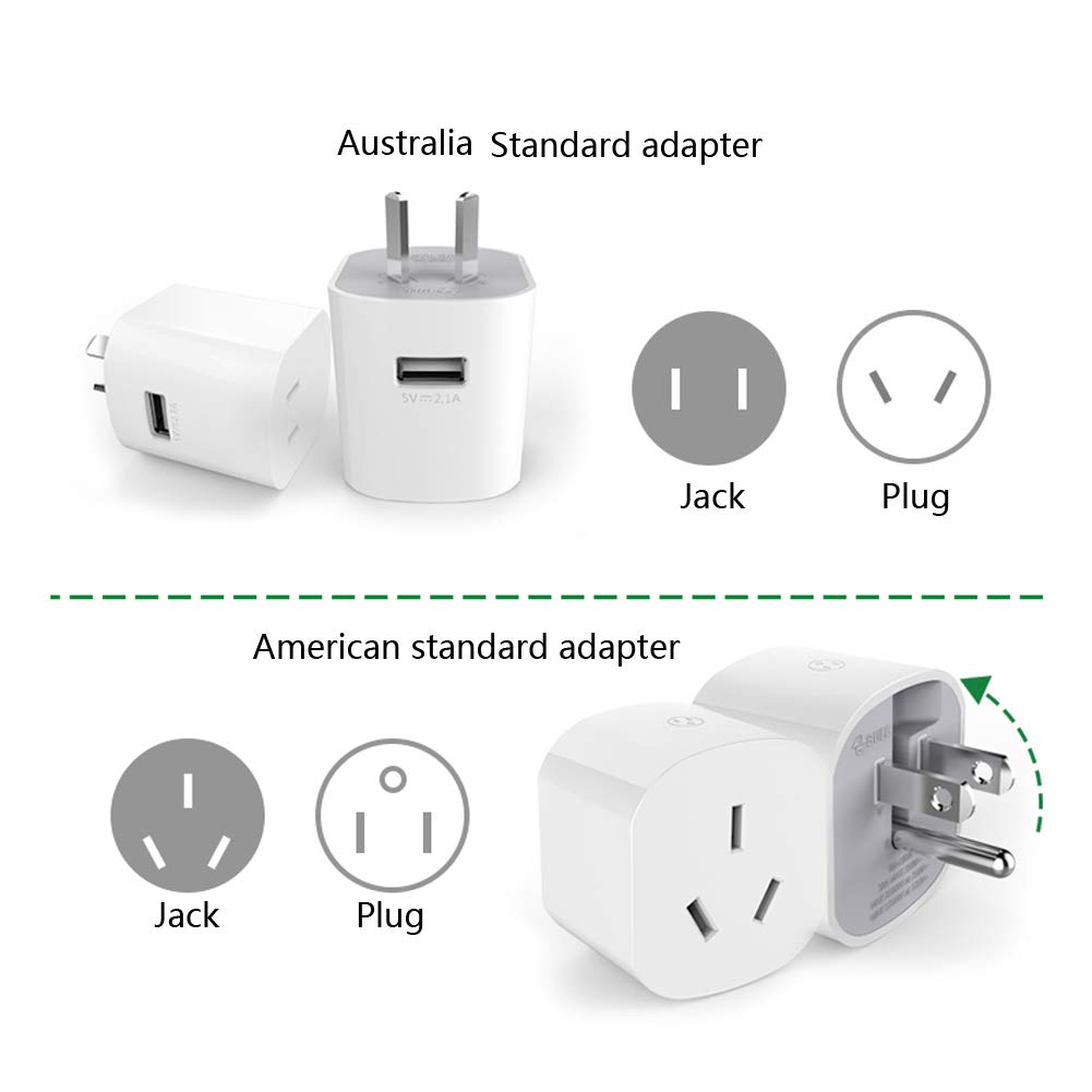 Adaptador de Viaje Mundial Carga rapida USB regleta enchufes Protector contra sobretensiones Reino Unido Estados Unidos UE AUS Asia Tailandia China Japón 200+ Países Convertidor de Poder