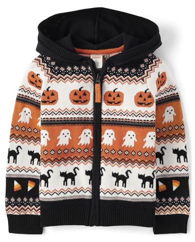[Gymboree] セーター And Toddler Long Sleeve Zip Front Hooded Sweater ボーイズ Spooky Fairisle 12-18 Monthsの商品画像（Amazon）