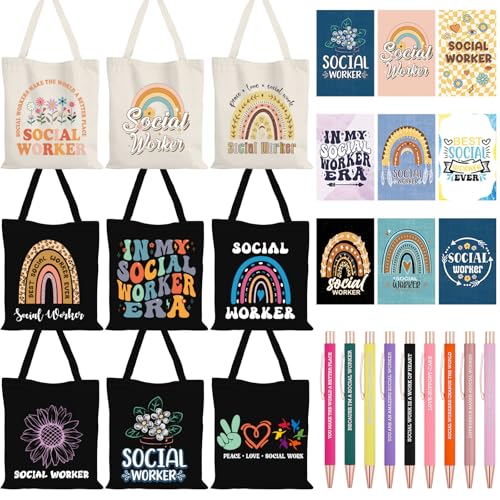 Cadeaux travailleurs sociaux pour organiser les visites de terrain avec sacs et carnets