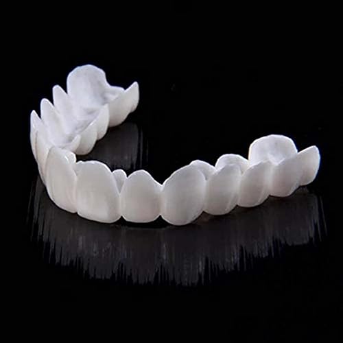 Turcyy PNEGXIN 2 pares de dentaduras postizas, talla única para todos los dientes de primera clase para una mordida instantánea y una sonrisa segura