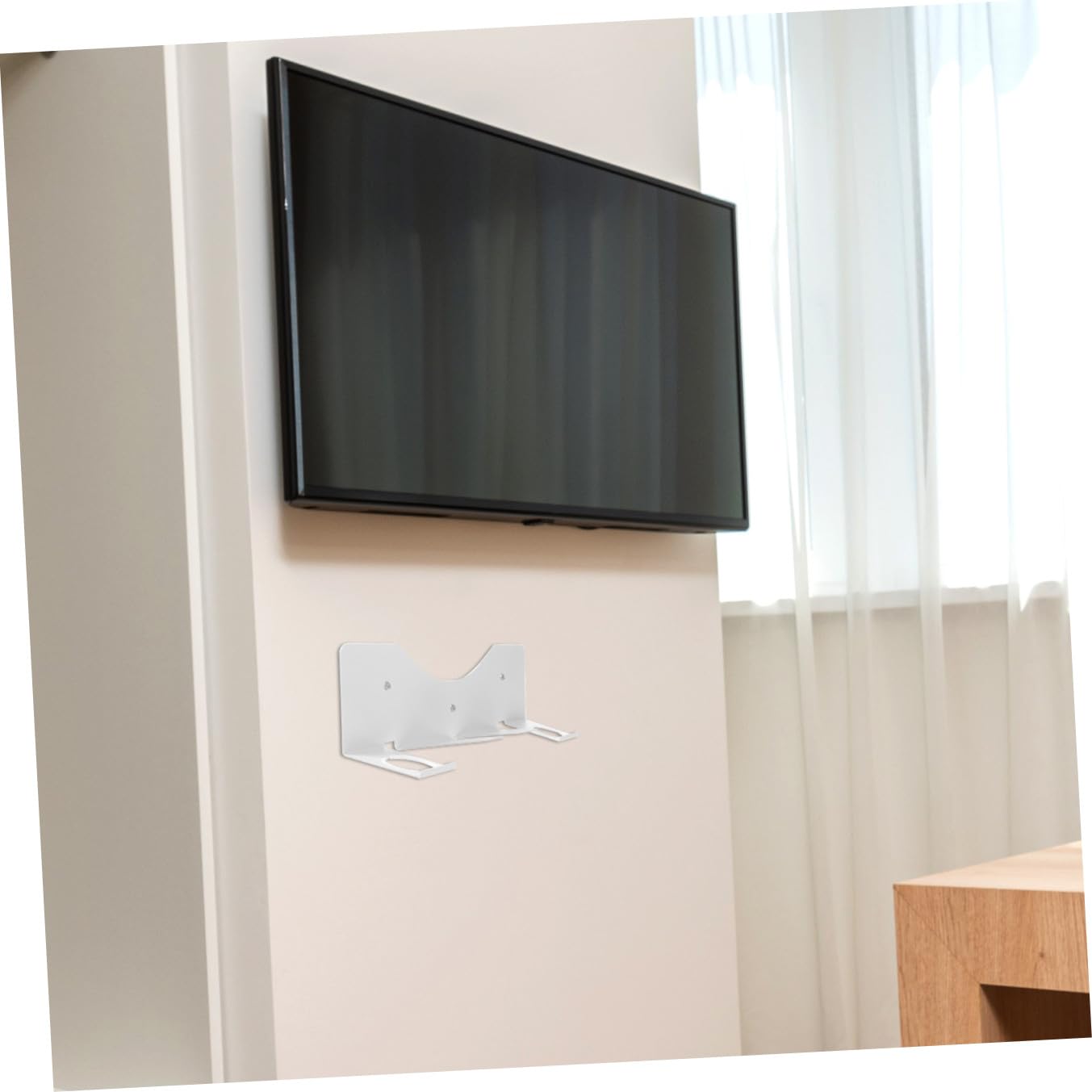 HOMSFOU Supporto da Parete in Ferro Bianco per Visore Vr Portatile senza Sbavature, per Organizzare Headset e Controller in Vita Quotidiana