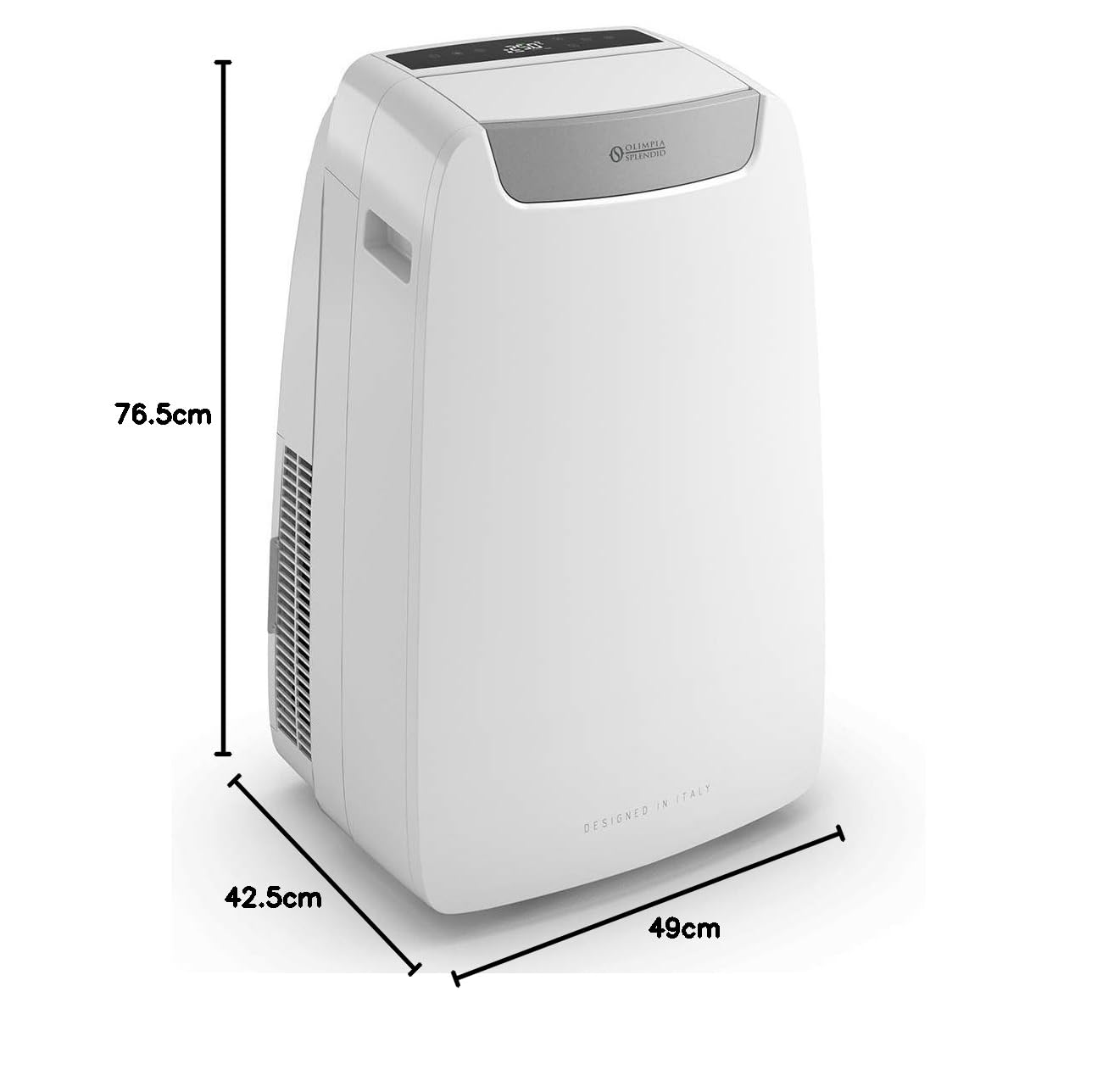 Olimpia Splendid 01918 Dolceclima Air Pro 14 HP Climatizzatore Portatile, con Telecomando, con Pompa di Calore 14000 BTU/h, 3.52 kW, Natural Gas R290, Design Prodotto in Italia