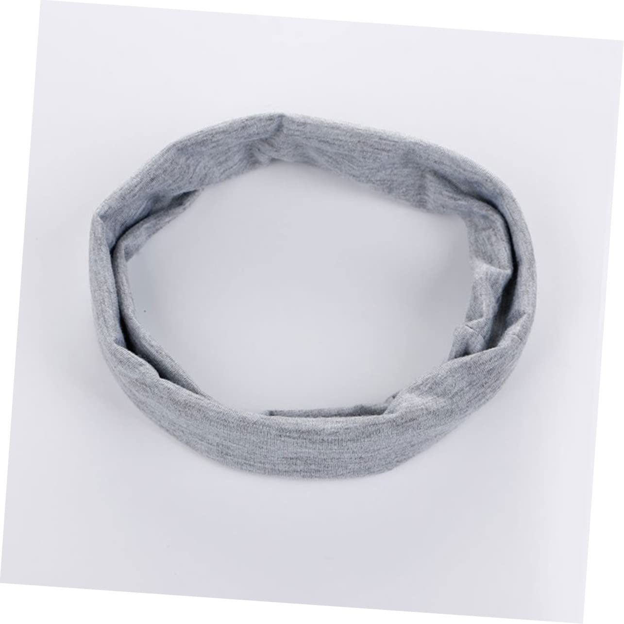 Beatifufu 8 Pcs Elastic Cotton Yoga Headbands for Women Stretchy Anti Slip Sports Headbands Black White Light Luminous Green and Blue for Yoga