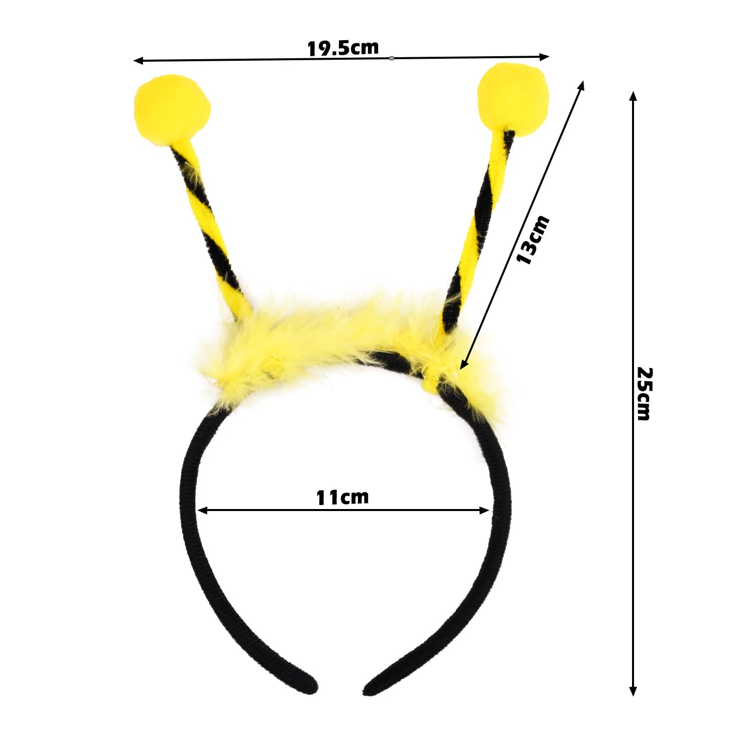 MEISH 4 Pieces Bee Costume Accessories 2 Pieces Bee Headband 2 Pieces Glasses Cosplay Clothing Accessories for Party Gifts - Image 2