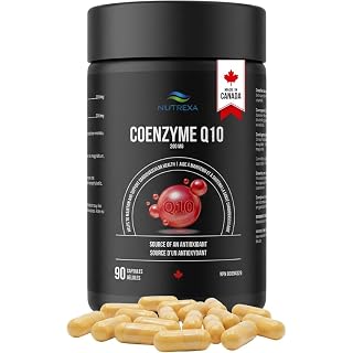 CoQ10 200mg Capsules – Coenzyme Q10 Supplement for Heart & Energy Support – Antioxidant Formula – 90 Capsules - Amazon product rated Grade A