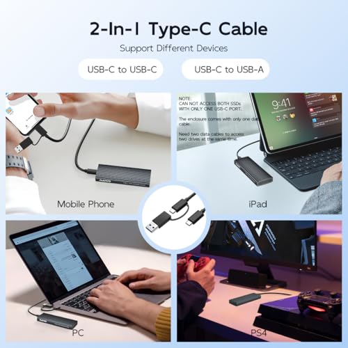 MAIWO Caja Externa para SSD M.2 NVMe SATA USB 3.1 Gen2 10Gbps miniatura 6