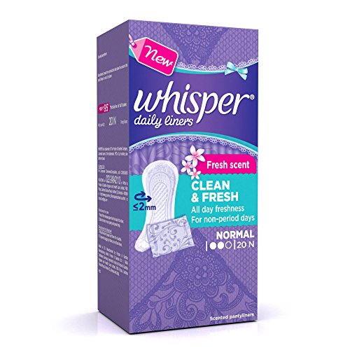 Image of Whisper Bindazzz Night Sanitary Pads|20 Thick Pads|XXXL|upto 0% Leaks|40 cm Long & Whisper Clean and Fresh Daily Liners 20 Count Sanitary pads for women (Pack of 1) COMBO