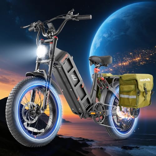 Image of 2026 Eahora 5400W Juliet Pro 2 Electric Bike for Adults 43MPH Dual Motor 70Ah Ebike 200Miles Long Range Electric Bicycle, 20'' Fat Tire Full Suspension Electric Mountain Bike for Commuting /Delivery