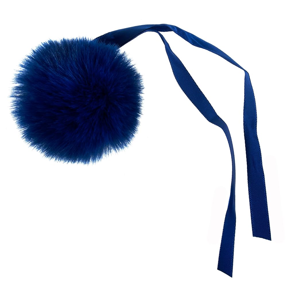 Cobalt Blue | Large 6cm Faux Fur Pom Pom | Gift Wrap, Home Decor & Crafts