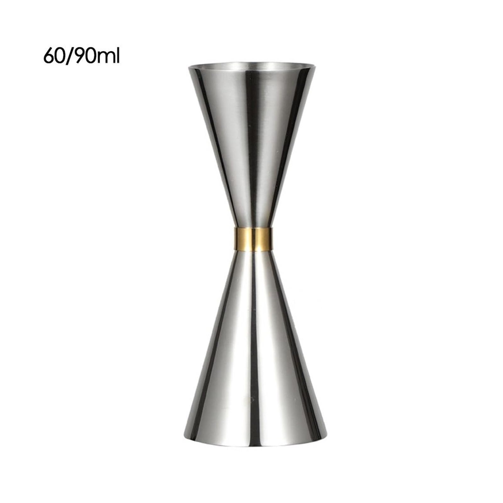 Doseur de bar à cocktail en acier inoxydable - Double shot - Doseur de boisson - Accessoire de bar de cuisine (60-90 ml)