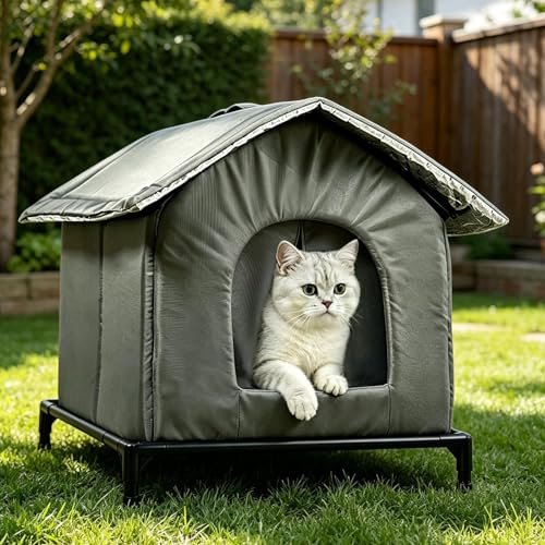 Maison rafraîchissante pour chat double couche grand format pliable
