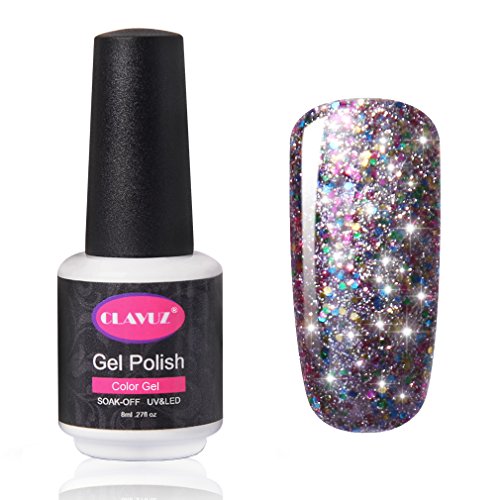CLAVUZ Glitter Nail Polish Soak Off Starry Gel Nail Lacquer Manicure Nail Art Vanish CLAVUZ Glitter Nail Polish Soak Off Starry Gel Nail Lacquer Manicure Nail Art Vanish