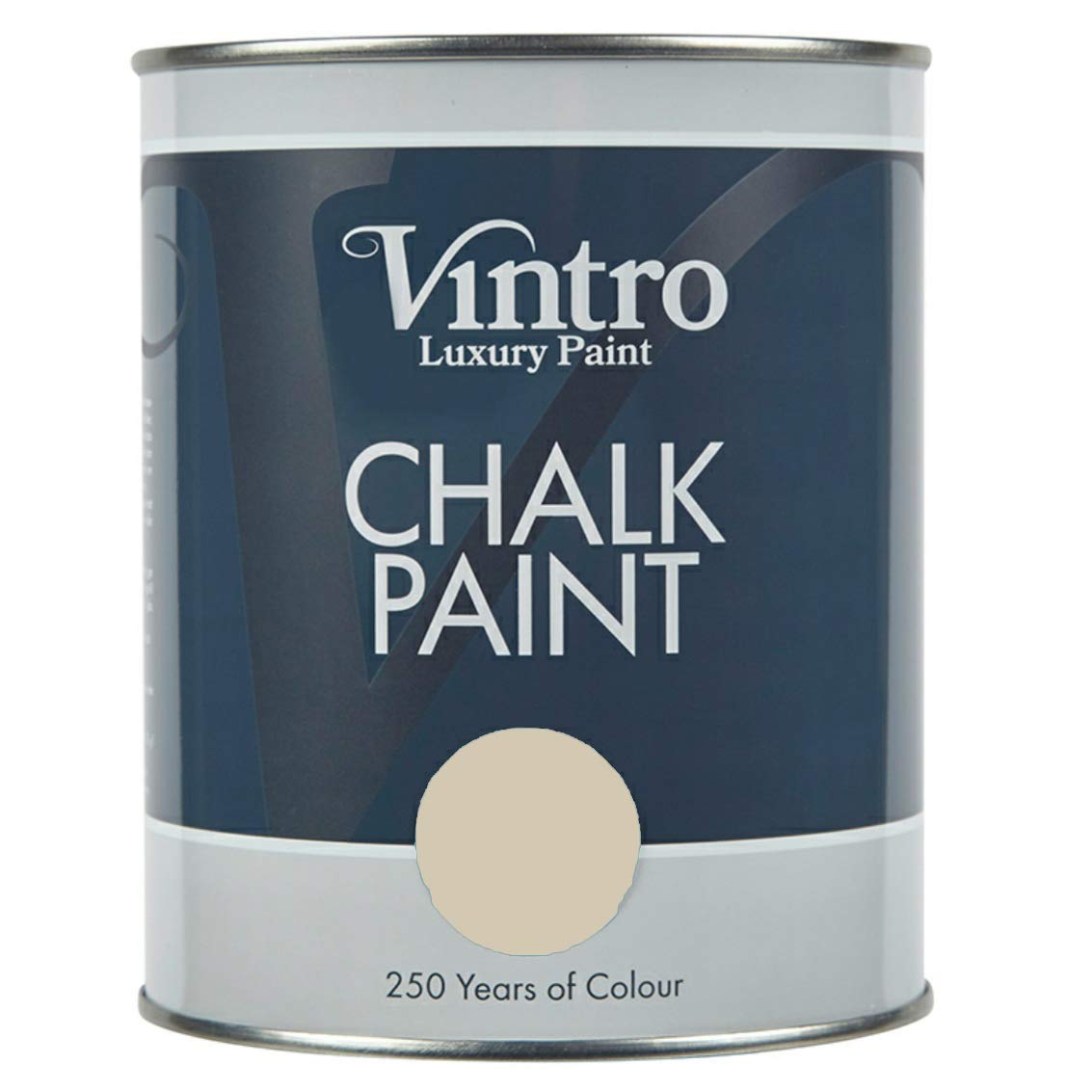 Vintro Paint Pebble Vintro | Chalk Paint | Furniture Paint | Shabby Chic | Upcycle | Decorate | Ultra Matt Finish | 1 Litre (Pebble)
