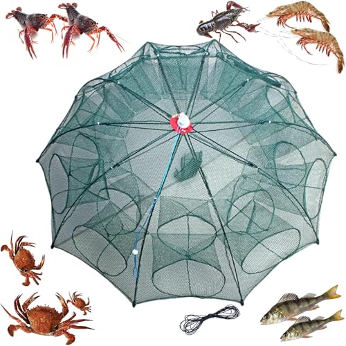 Image of Battalion Fishing Trap (20Holes) High Durable Nylon Net Trap | Portable & Foldable Ideal for Fish, Crab, Shrimps | Suitable for Lakes and Sea | Fish Trap | Cast Net with Extra Drag Line