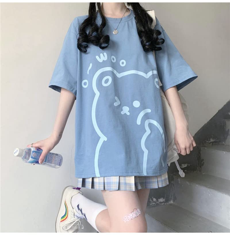Fairycore Graphic Tees für Teenager, adrette Sweatshirts, Grunge-T-Shirts, übergroße T-Shirts, Kawaii, Baggy-Tops, Y2K, lässiges Oberteil