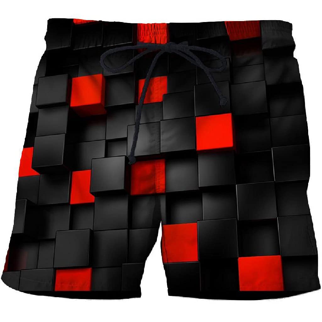3D Surfing Short Beach Men Casual Quick Dry Sports Mens Shorts Geometric Pattern