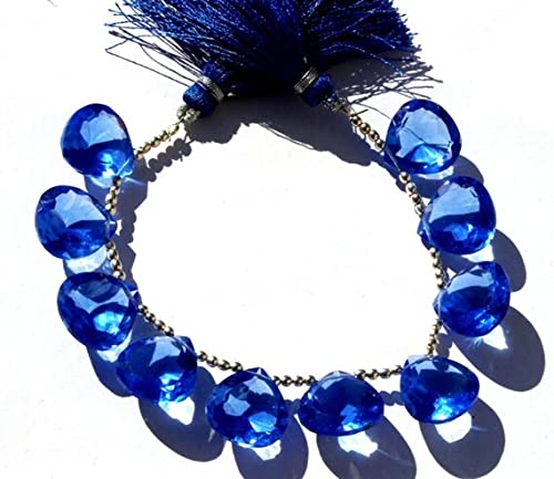 Quartz bleu en cœur 15mm LKBEADS pour créer vos bijoux d'été faits main