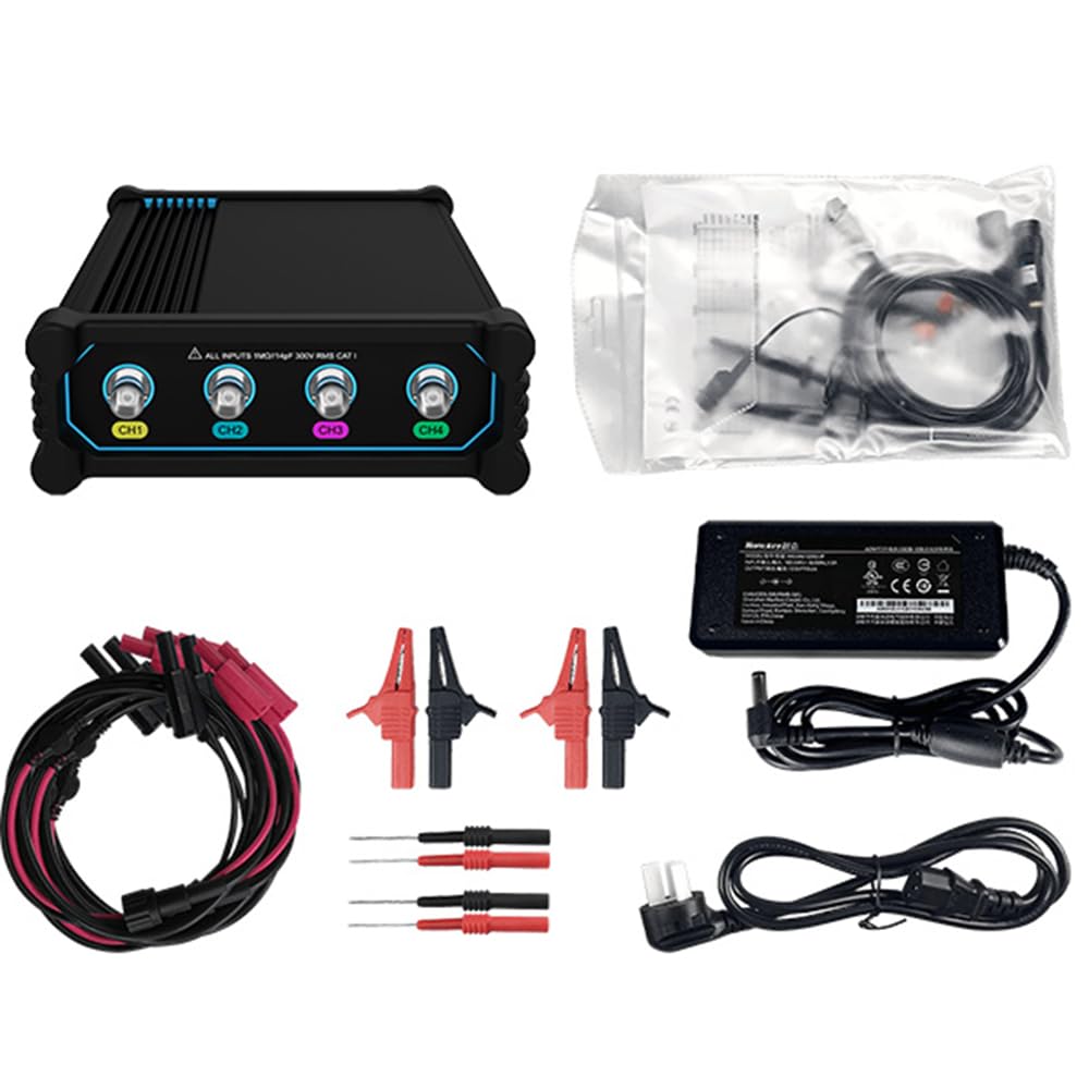 Osciloscopio, Osciloscopio portátil VATO2004 de 4 canales, alcance automotriz profesional 200MHz