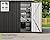 Jocisland 13.2x20.7x8 FT Heavy Duty Metal Carport, Enclosed Car Carport with 2 Lockable Doors & 4 Windows, All-Weather Car Shelter for Trucks, Boats, Equipment Storage, Dark Gray