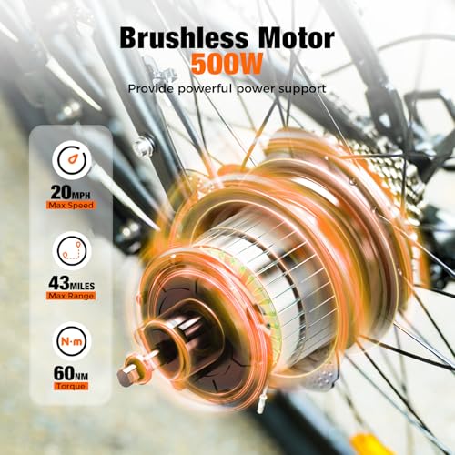 Electric Bike - 500W/750W Peak Motor, Black/White/Silver, 20MPH, 55/60 Miles, Adults Commuter Bicycle
Electric Bike - Removable Battery, 5/7-Speed, 20''/26” Tire, Adults Commuter Bicycle
Electric Bike - Shock Absorber, 500W/750W Peak Motor, 20MPH, Ad