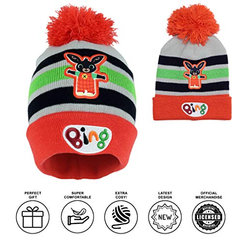 Popgear Bing Bing Bunny Striped Girls Beanie con