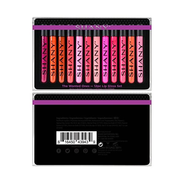 SHANY-The-Wanted-Ones-12-Piece-Lip-Gloss-Set-with-Aloe-Vera-and-Vitamin-E SHANY The Wanted Ones - 12 Piece Lip Gloss Set with Aloe Vera and Vitamin E