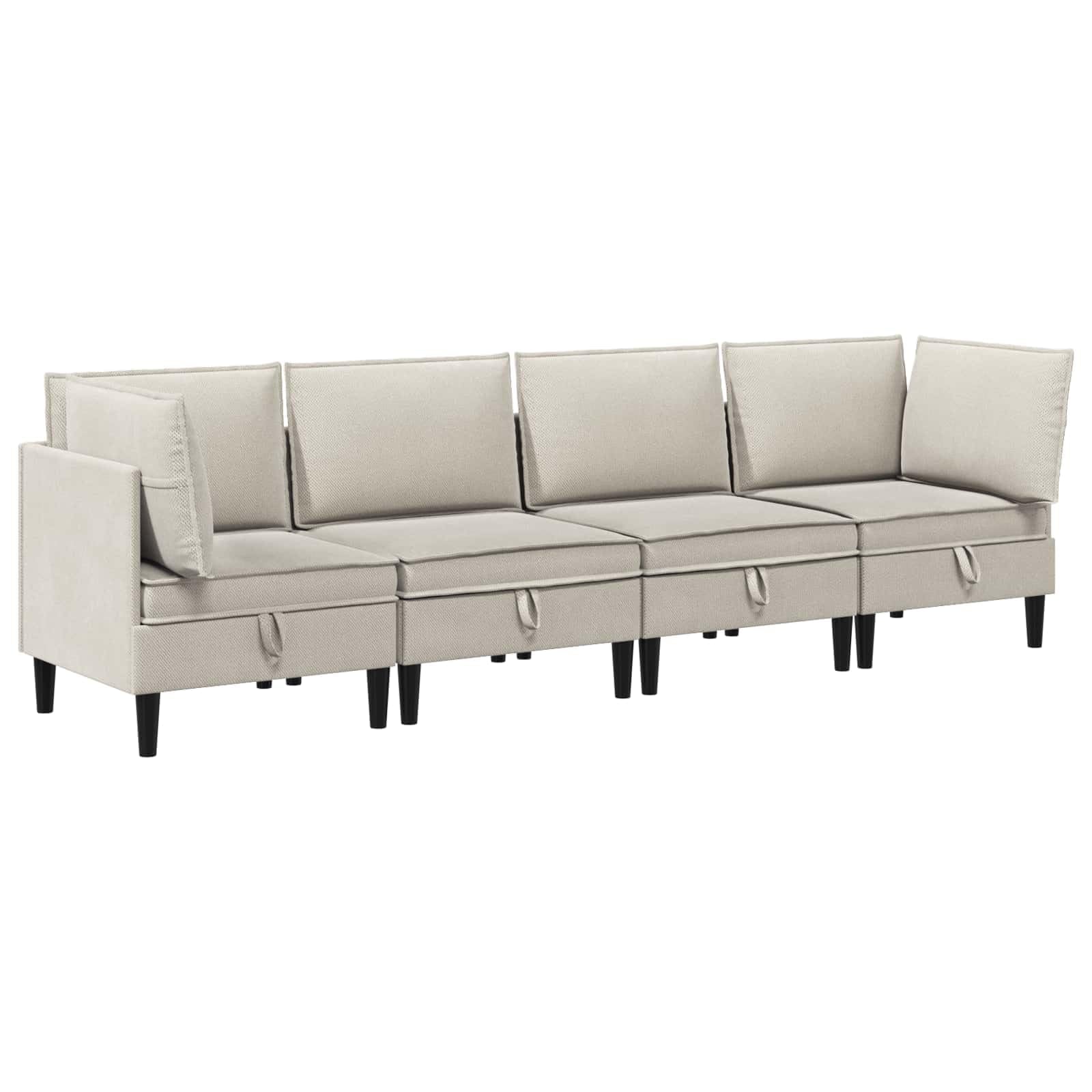 Genérico Juego de Muebles de salón 4 uds. Avena Tela,Mobiliario,Sofás,280 x 70 x 82 cm-3413784