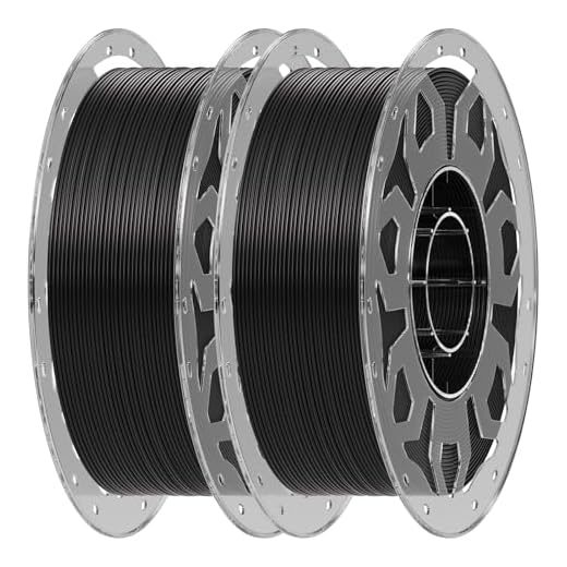 Creality PLA Filament 1.75mm, 3D Printer Filament Bundle 2 kg, Enhanced Toughness No Warp, Accuracy ±0.03mm Printing for Most 3D Printers (Black & Black 2-Pack)